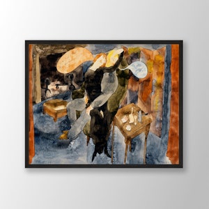 Charles Demuth Print - Lula and Alva Schön, Watercolor Art Print, Abstract Wall Art, Abstract Print, Charles Demuth Poster, Demuth Wall Art