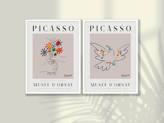 ピカソ版画セット：平和の鳩と花束 - Etsy 日本