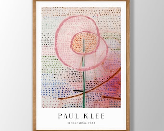 Paul Klee Art Print - Blossoming 1934, Paul Klee Prints, Paul Klee Wall Art, Klee Exhibition Prints, Flower Art Print, Modern Home Decor