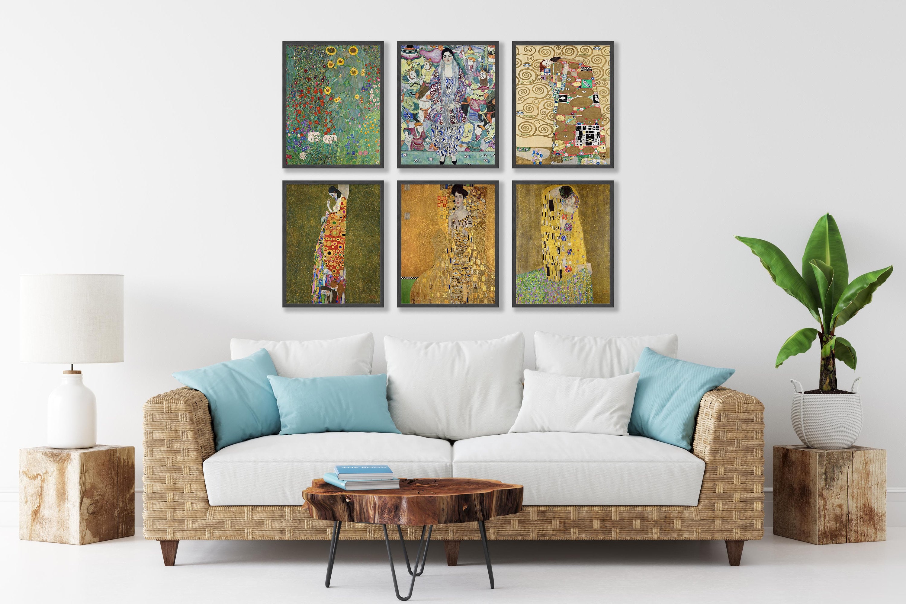 Gustav Klimt Prints Set of 6 - Gallery Wall Set, Gustav