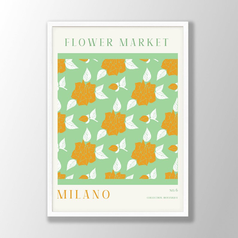 Flower Market Poster Set: Boho Kitchen Wall Art Prints - Etsy