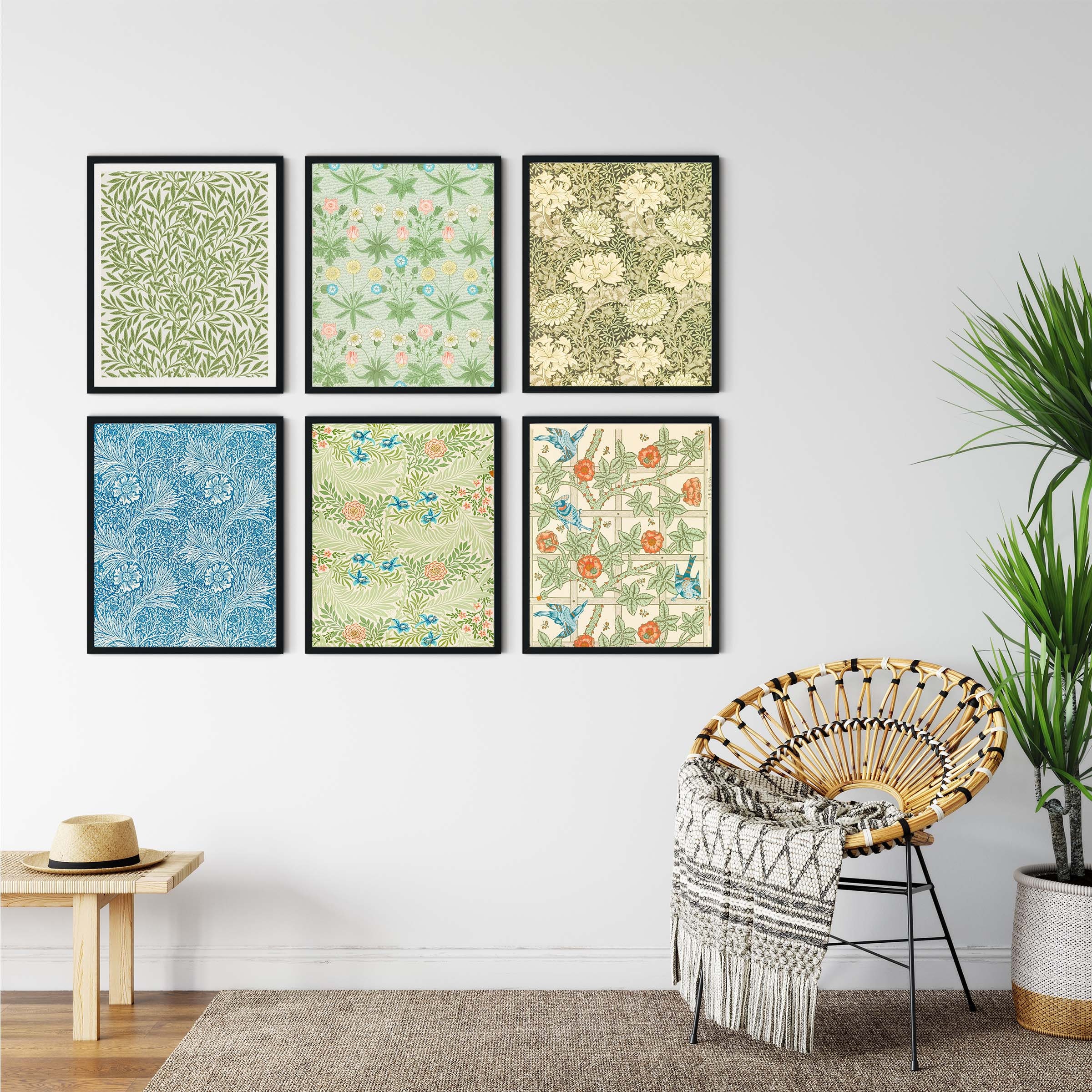 William Morris Botanical Prints Set of 6 No.2 William Morris | Etsy