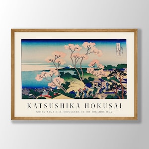 Japanese Art Print | Hokusai Print, Hokusai Poster, Japanese Wall Art, Mountain Wall Art, Japanese Print, Landscape Wall Art, Museum Poster