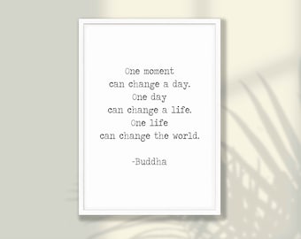 Buddha Quote Art Print: Inspirational Home Office Decor