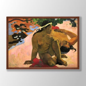 Paul Gauguin Print | Woman Wall Art, Paul Gauguin Poster, Landscape Print, Gauguin Wall Art, Farmhouse Decor, Museum Poster