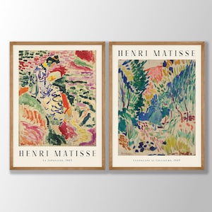 Henri Matisse Prints Set 2 No2 - Matisse Poster, Matisse Wandkunst, Landschaft Poster, La Japonaise, Galerie Wandkunst, Museum Ausstellung Kunst