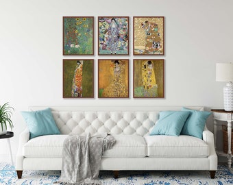 KLIMT 6 Posters セット Set of 6 Gustav Klimt Paintings, an Object Graphic by