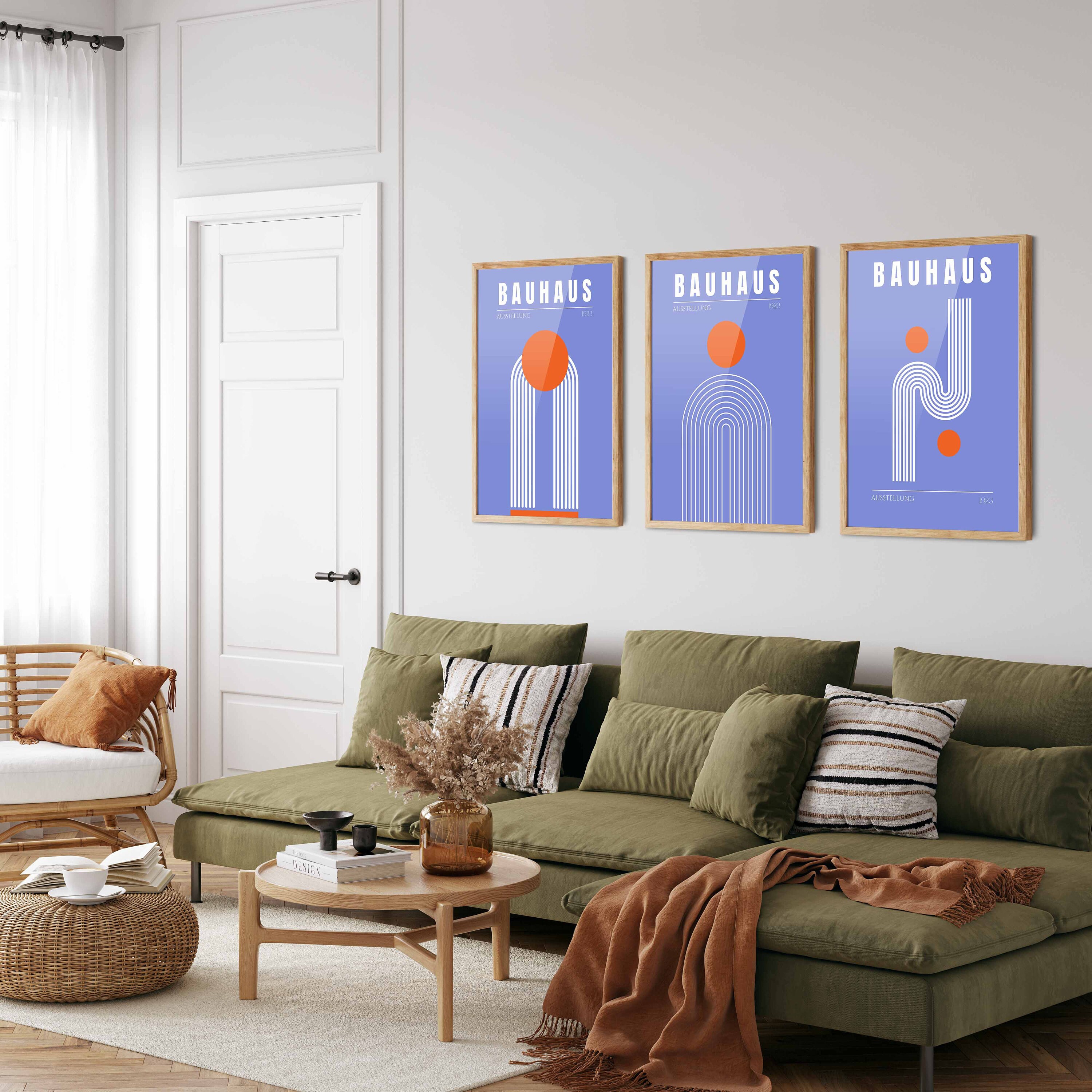 Bauhaus Art Print Set: Mid-century Modern Geometric Wall Decor - Etsy ...