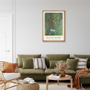 Gustav Klimt Art Print - Farm Garden with Sunflowers, Art Nouveau Decor image 3