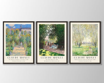 Set met prenten van Claude Monet: impressionistische kunst, boerderijdecor