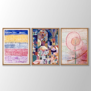 Paul Klee Art Prints Set of 3 - Paul Klee Poster, Paul Klee Wall Art, Gallery Wall Art, Klee Exhibition Prints, Abstract Decor, Blossoming