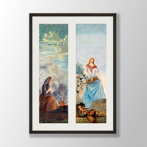Paul Cezanne Art Print - The Four Seasons 1860, Paul Cezanne Poster, Paul Cezanne Wall Art, Paul Cezanne Exhibition, Museum Print