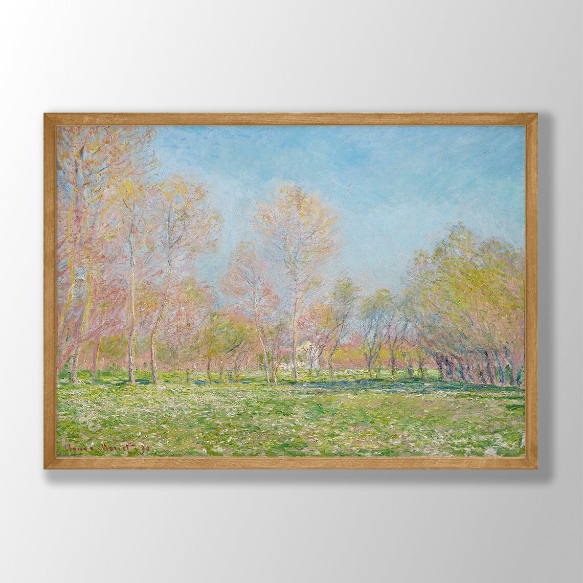 Claude Monet 'spring in Giverny' Art Print: Restored Impressionist ...