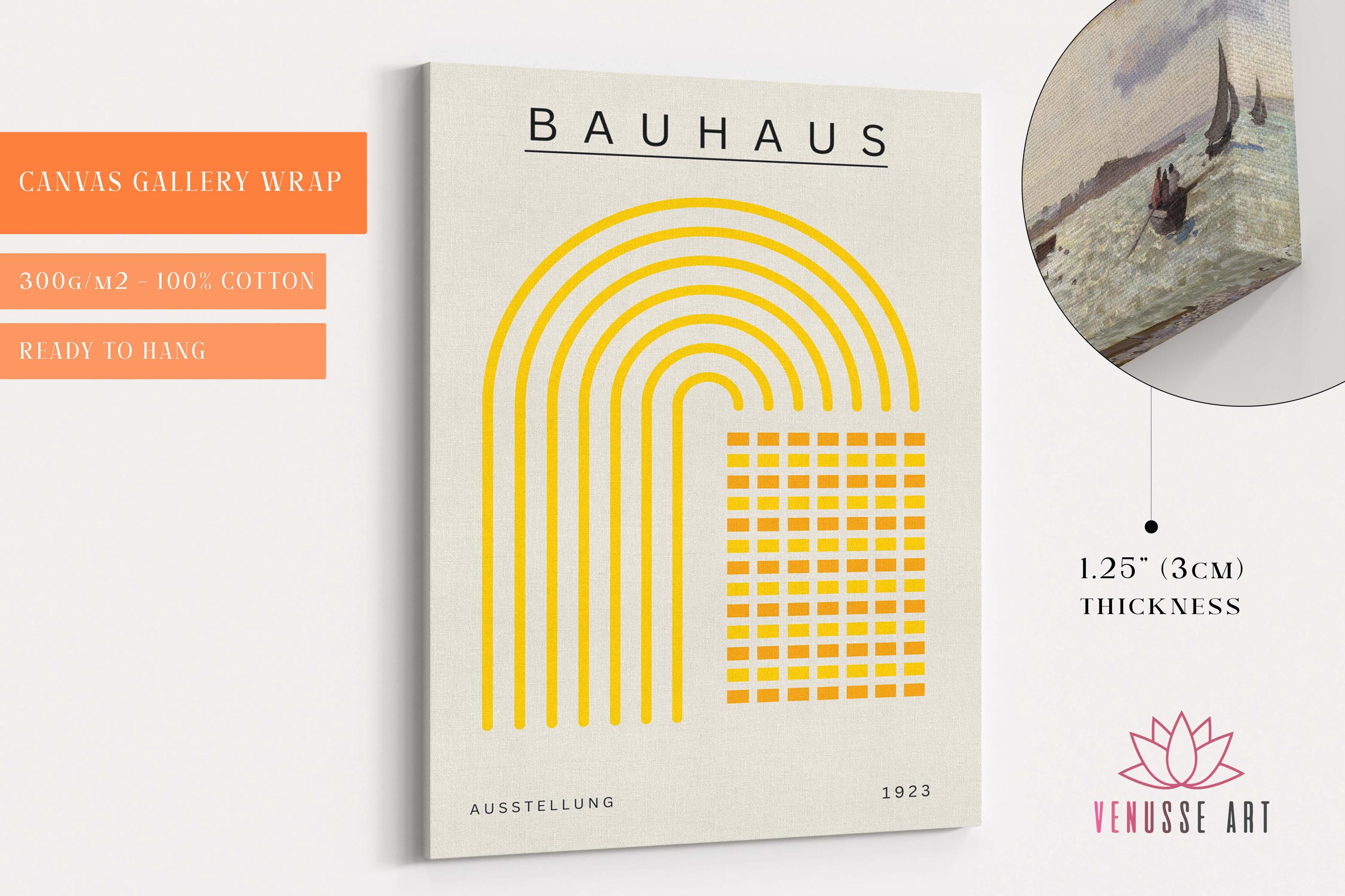 Yellow Bauhaus Art Print: Mid Century Modern Geometric Wall Decor ...