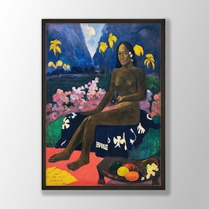 Paul Gauguin Art Print | The Seed of the Areoi, Paul Gauguin Poster, Paul Gauguin Wall Art, Woman Wall Art, Museum Exhibition Poster