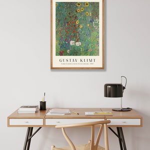 Gustav Klimt Art Print - Farm Garden with Sunflowers, Art Nouveau Decor image 6
