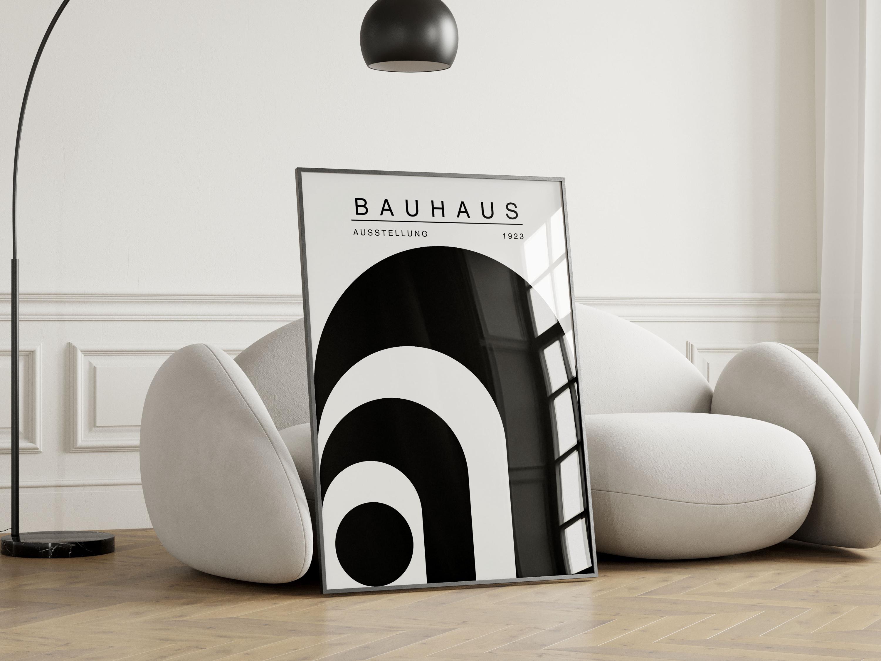 Black Bauhaus Art Print - Mid Century Modern Wall Decor CANVAS - Etsy