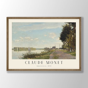Claude Monet &#39;Argenteuil&#39; Art Print: Restored Impressionist Painting