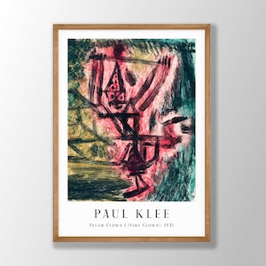 Paul Klee Print - Feuer Clown I 1921, Abstract Decor, Paul Klee Poster, Paul Klee Wall Art, Klee Exhibition Print, Modern Home Decor