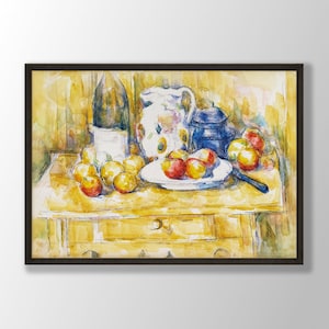 Paul Cezanne Art Print - Apples on a Sideboard 1900, Paul Cezanne Poster, Kitchen Print, Dining Room Decor, Kitchen Wall Art,Farmhouse Decor