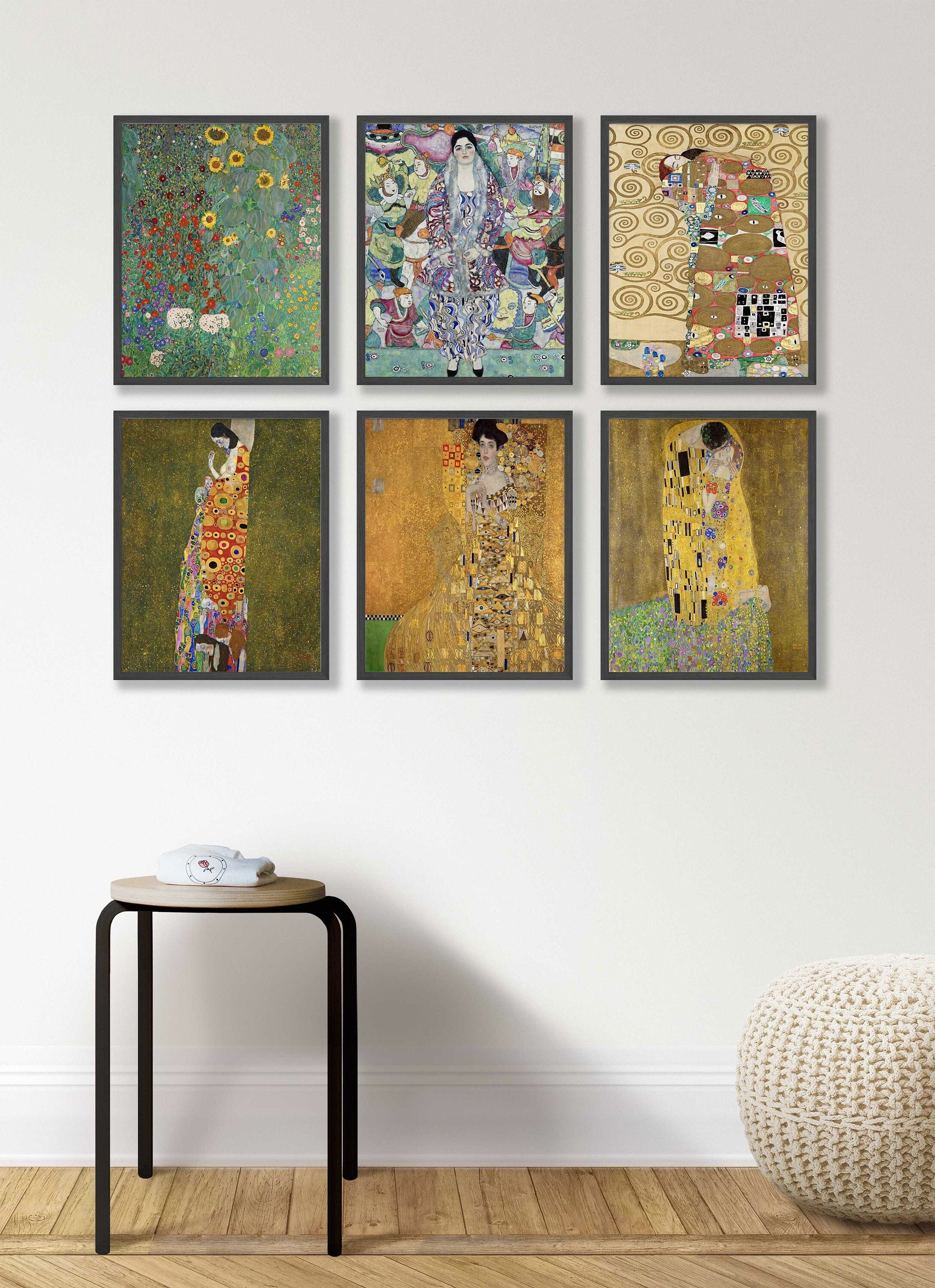 KLIMT 6 Posters セット Set of 6 Gustav Klimt Paintings, an Object Graphic by