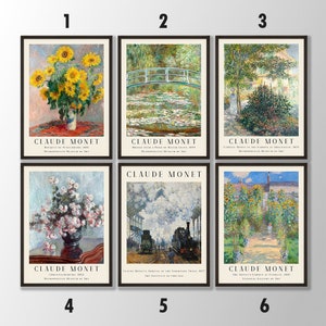 Claude Monet Prints Set - Create Your Custom Set | Monet Wall Art, Monet Posters, Art Nouveau Prints, Monet Exhibition Art, Vintage Art