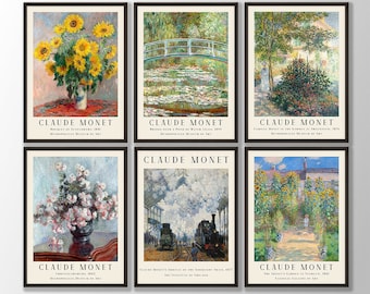 Claude Monet Prints Set - Create Your Custom Set | Monet Wall Art, Monet Posters, Art Nouveau Prints, Monet Exhibition Art, Vintage Art