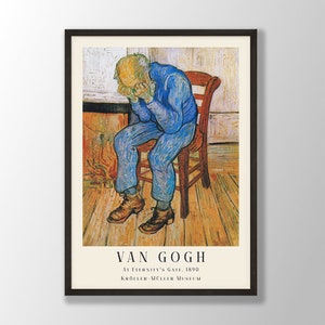 Van Gogh Print | At Eternity's Gate, Van Gogh Poster, Museum Exhibition Poster, Van Gogh Paintings, Museum Wall Art, Modern Home Decor