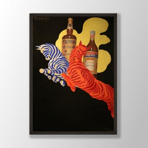 Per Florio Cinzano by Leonetto Cappiello - Cappiello Poster, Vintage Alcohol Poster, Beer Poster, Art Nouveau Poster, Vintage Advertisement