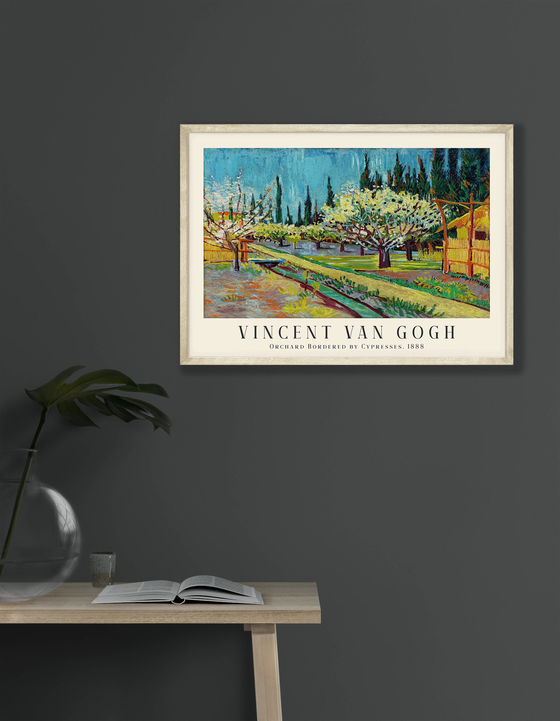 ゴッホの版画：糸杉に囲まれた果樹園 - 美術館展ポスター - Etsy 日本