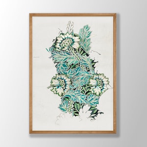 William Morris Art Print | William Morris Poster, William Morris Exhibition, Morris Wall Art, Art Nouveau, Floral Wall Art, Kitchen Print