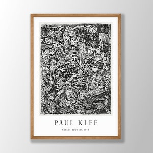 Paul Klee Art Print Small World 1914, Paul Klee Prints, Paul Klee Wall Art, Klee Exhibition Prints, Abstract Wall Art, Modern Home Art image 1