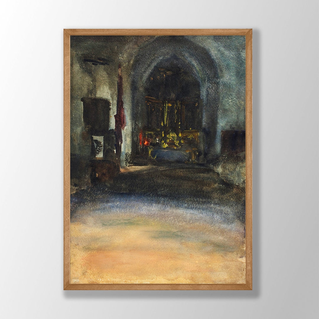 John Singer Sargent Art Print | Spanish Church Interior (1880), John ...