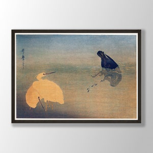 Impresión de pájaro japonés, arte de pared de pájaro, impresión de arte de pájaro, impresión de pared japonesa, decoración japonesa, regalo japonés, decoración asiática, arte de pared oriental