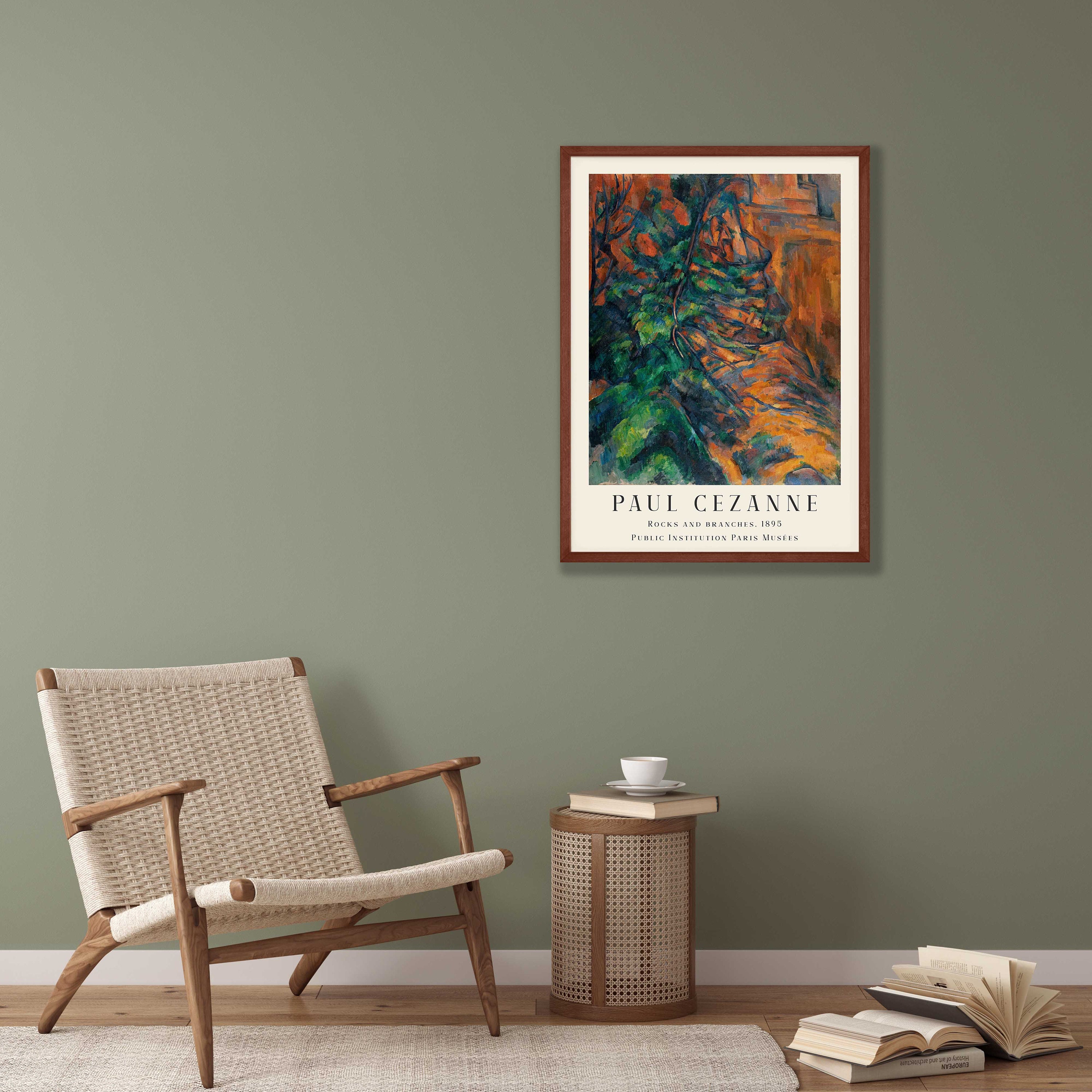 Paul Cezanne Art Print: Rocks and Branches Abstract Painting - Etsy