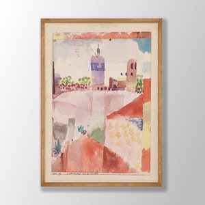 Paul Klee Art Print - Hammamet with Its Mosque, Paul Klee Prints, Paul Klee Wall Art, Klee Exhibition Prints, Abstract Wall Art, Modern Home
