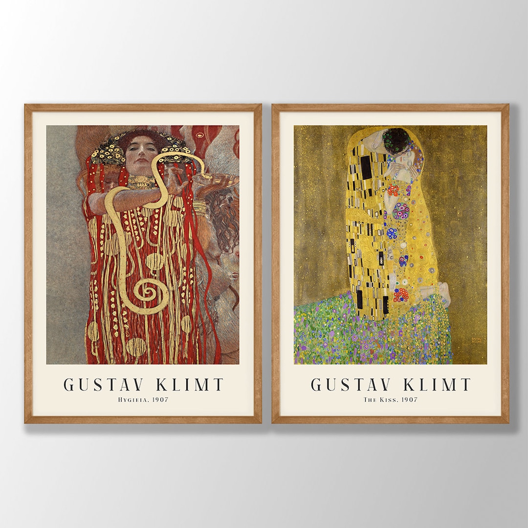 KLIMT 6 Posters セット Gustav Klimt Prints Set of 6 - Gallery Wall Set, Gustav