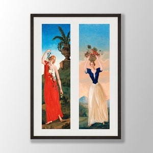 Paul Cezanne Art Print - The Four Seasons 1860, Paul Cezanne Poster, Paul Cezanne Wall Art, Paul Cezanne Exhibition, Museum Print