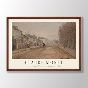 Claude Monet Art Print: Boulevard Héloise, Argenteuil - Restored Fine Art