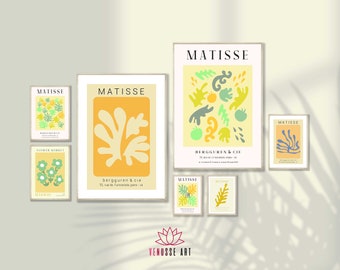 Matisse Poster 7er-Set: Gelb Abstrakte Kunst