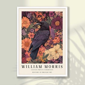 William Morris Raven Art Print - Floral Exhibition Poster