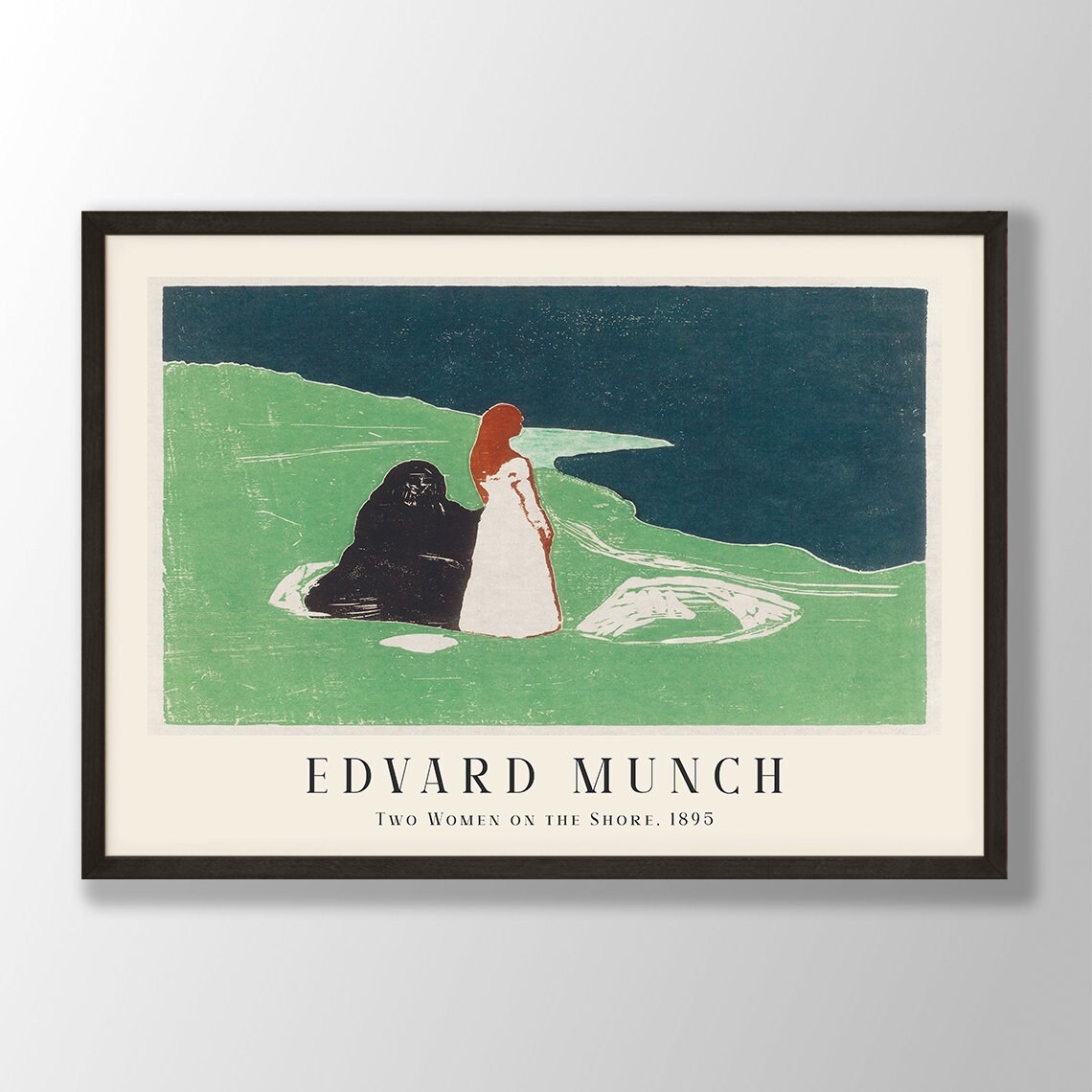 Edvard Munch Art Print - Two Women on the Shore 1898, Edvard Munch Poster, Edvard Munch Wall Art, Munch Exhibition Print, Museum Prints
