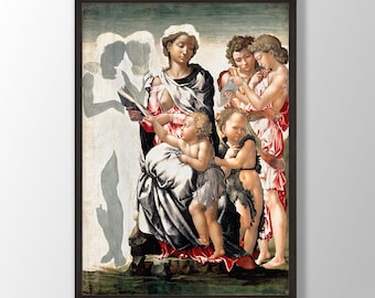 Michelangelo's Manchester Madonna Art Print: Renaissance Wall Decor
