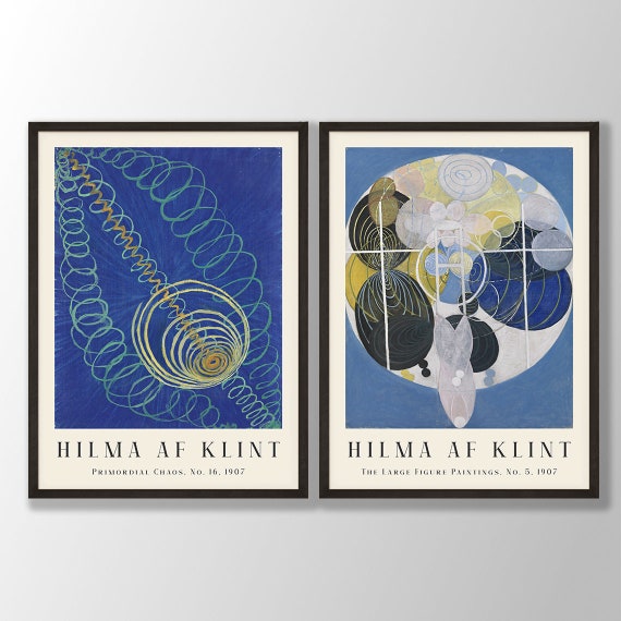 Hilma AF Klint Prints Set of 2 Hilma AF Klint Poster Hilma Etsy