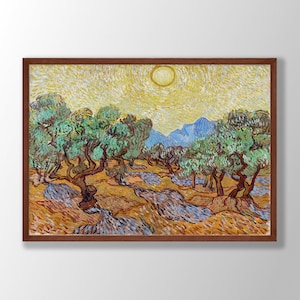 Van Gogh Print | Olive Trees Print, Van Gogh Poster, Museum Exhibition Poster, Van Gogh Paintings, Museum Wall Art, Flower Print