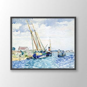 Henri Edmond Cross Art Print | Marine Scene (1903), Henri Edmond Cross Poster, Landscape Print, Museum Exhibition Poster,Watercolor Painting