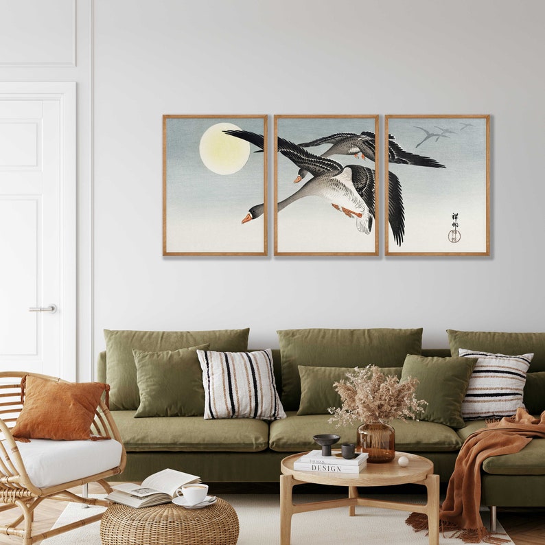 Ohara Koson Bird Prints Set of 3 - Japanese Gallery Wall Art image 2
