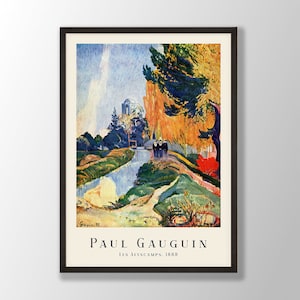 Paul Gauguin Print | Les Alyscamps, Paul Gauguin Poster, Landscape Print, Gauguin Wall Art, Farmhouse Wall Art, Museum Exhibition Poster
