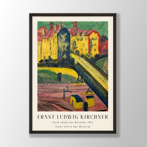 Ernst Ludwig Kirchner Art Print - View from the Window, Expressionist Art, Kirchner Wall Art, Kirchner Exhibition, Museum Poster,Modern Home
