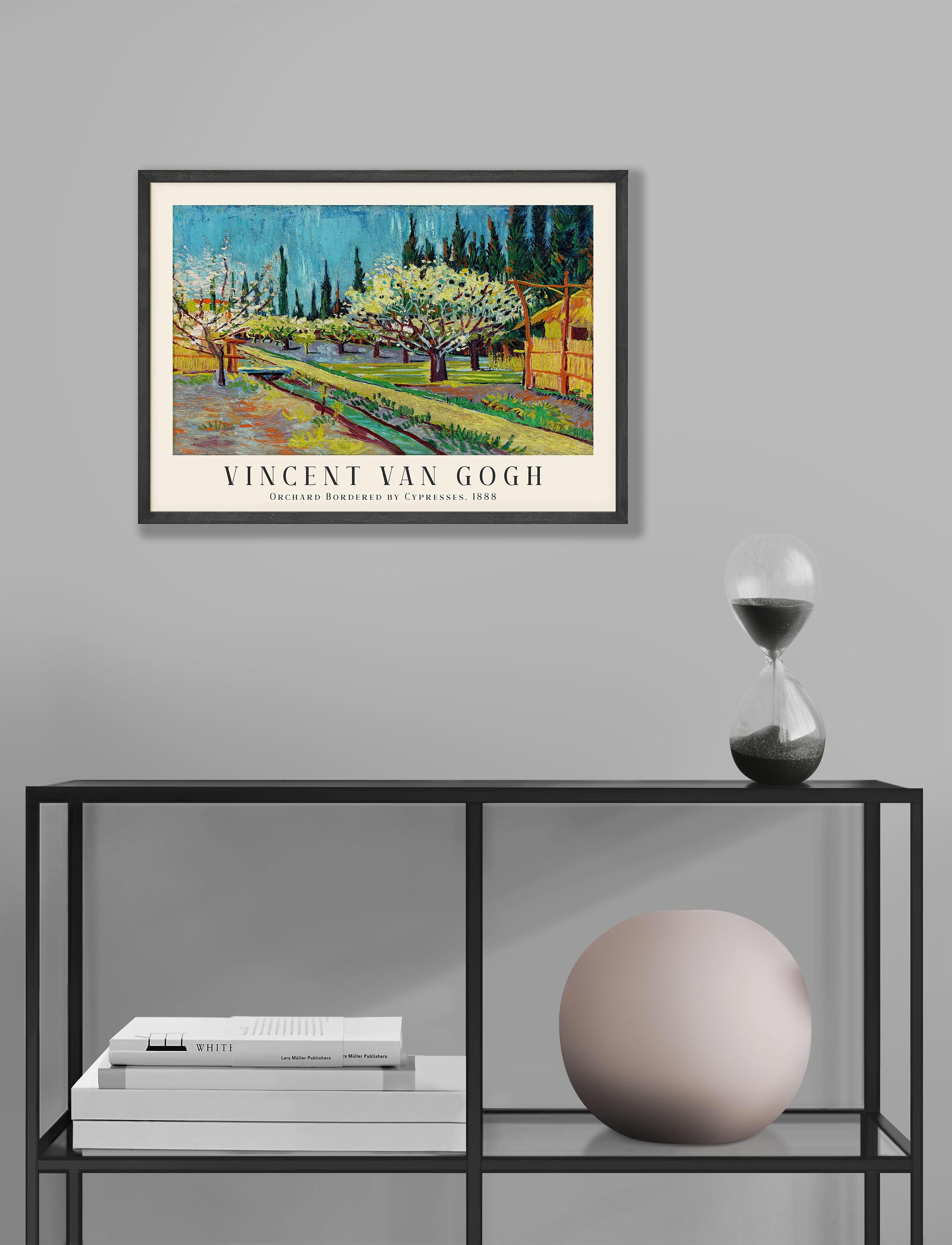 ゴッホの版画：糸杉に囲まれた果樹園 - 美術館展ポスター - Etsy 日本
